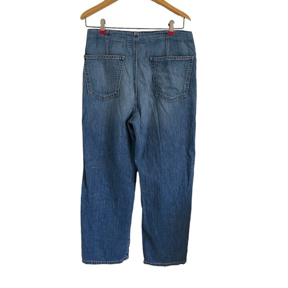 VERONICA BEARD Button Fly Crosbie High Rise Cropped Wide Leg Jeans - Picture 3 of 10